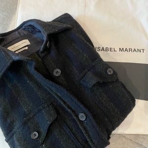 Isabel Marant Flannel Wool Shirt Jacket